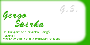 gergo spirka business card